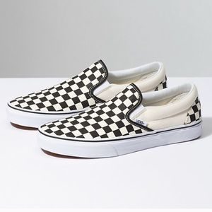 Checkered Slip On Vans ✨